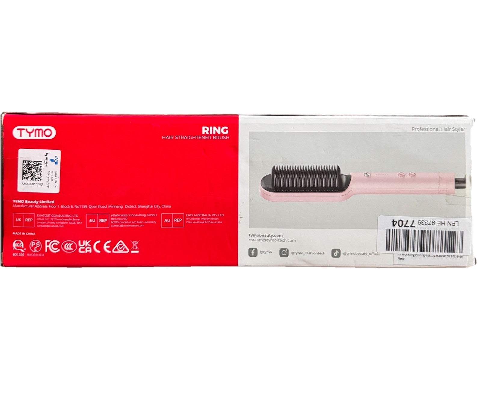 TYMO RING Straightening Brush, Anti-scald Straightener, Straightening Comb...