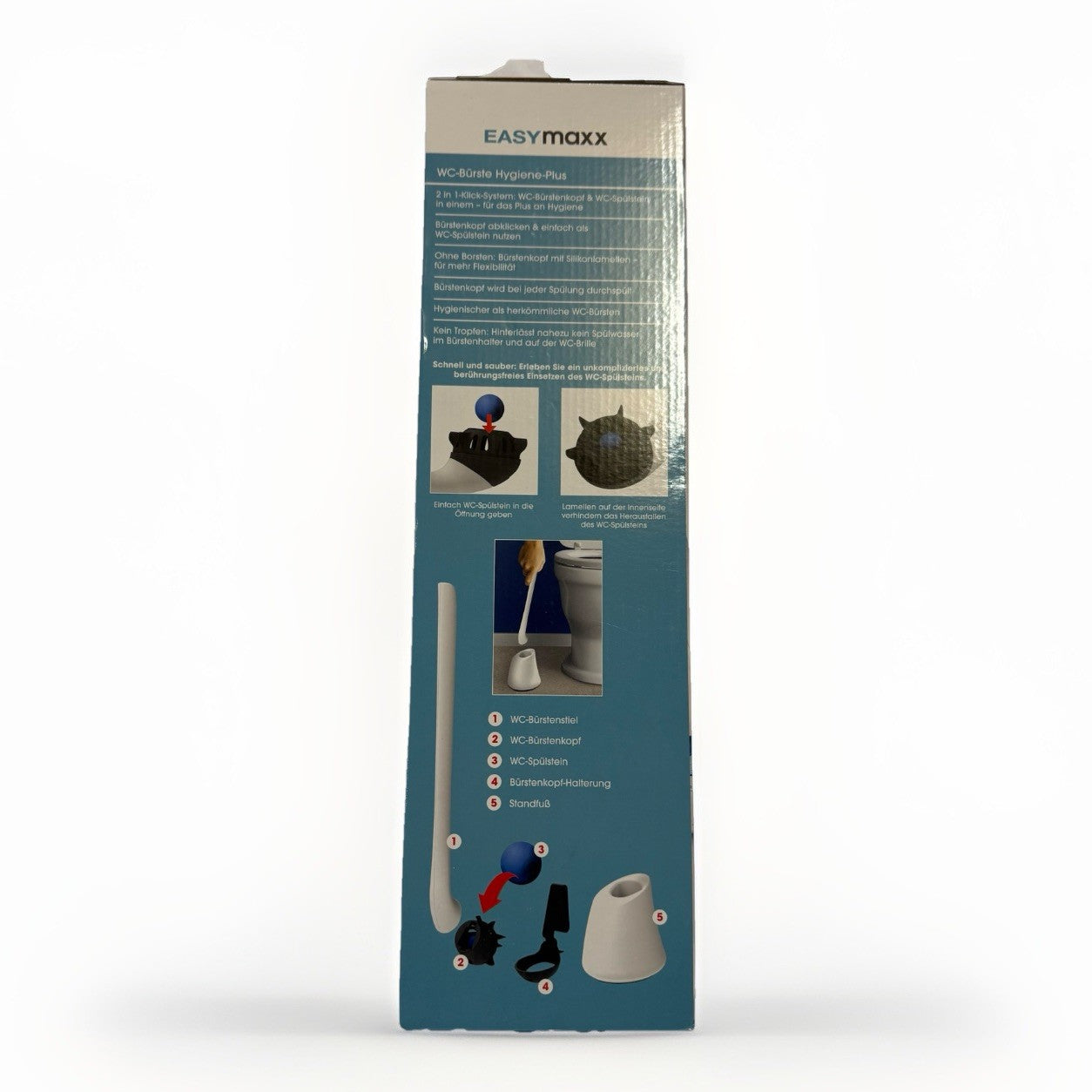 EASYmaxx WC Reinigungs Bürste 2-in-1 Silikon Toilettenbürste Spülstein Klobürste