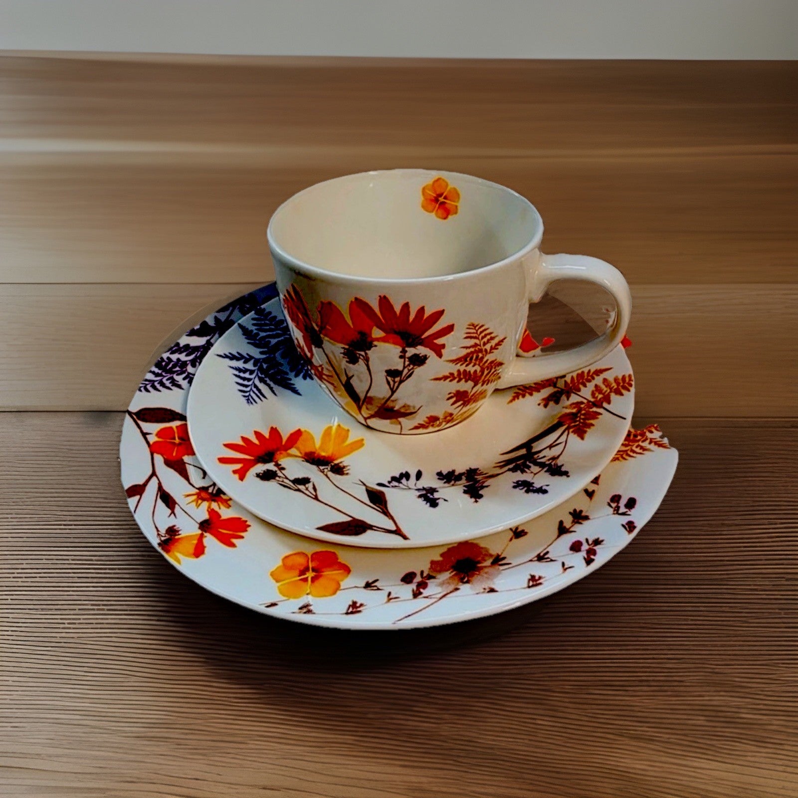Kaffeeservice Wildblumen 12-Teilig Porzellan 